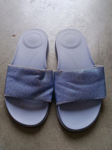 FITFLOP Women&#39;s Blue Slides/Flats