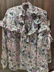 Floral Ruffle Top