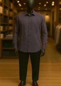 Men's Patterned Long Sleeve Shirt