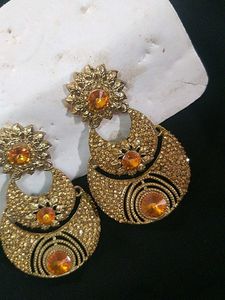Golden Orange Earrings
