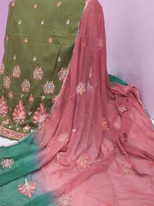 Soft Cotton Unstitched Suit - Summer Pastel Shade