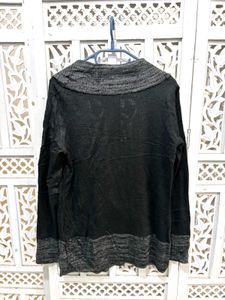 ✈️ Imported Stylish Black Wrap Sweater C