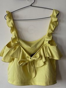 Yellow Ruffle Top