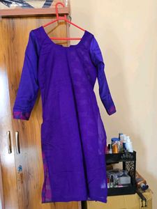 Purple &amp; Blue Embellished Salwar Kameez