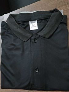 Black Polo Neck Tshirt- New