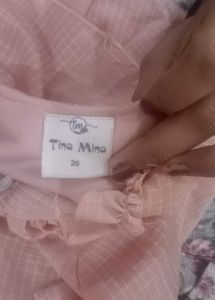Cute Pink Top &amp; Floral Skirt Set