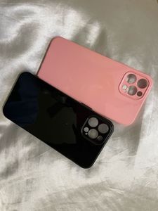 IPhone 12 Pro Cover Pink And Black Combo