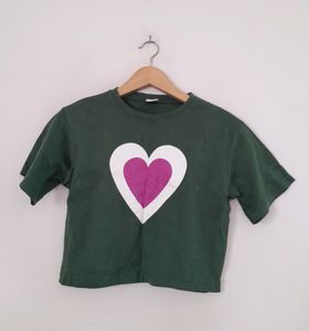 Green Casual T-Shirt (Women's)