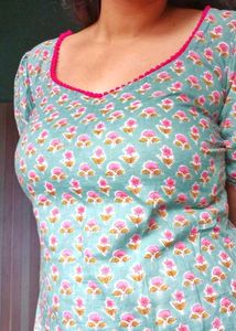 Floral Print Kurti Top