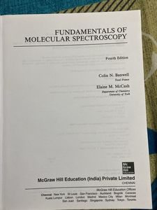 Fundamentals of Molecular Spectroscopy by Banwell
