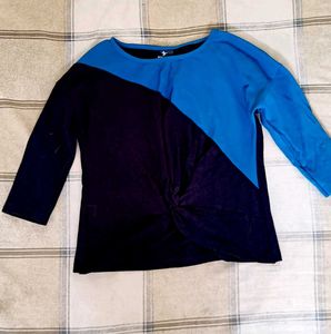 A Black with Blue Top