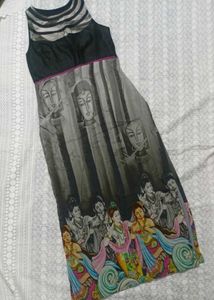 Krishna Ji Printed Sleeveless Kurti