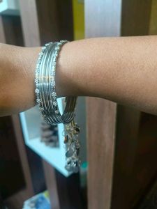 Silver Colour Oxidised Churi..