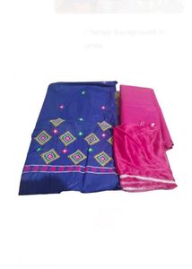 Blue & Pink Dress Material