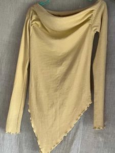 Unique Yellow Asymmetrical Top