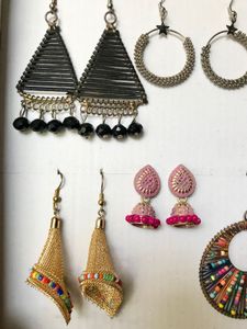 Assorted Earrings - 9 Pairs Combo