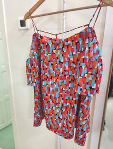 Tailored Orange & Pink Top