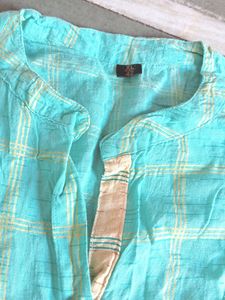 Sea Green Daily Wear Straight Kurta