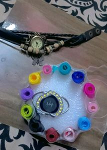 Stylish multicolour women's watch Set !!