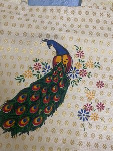 Not Used||Peacock Printed Kids Kerala Set Dress