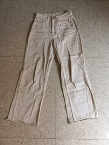 Vintage High-Waisted Beige Jeans