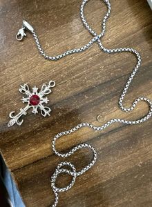 Antitarnish Cross Pendant Necklace with chain