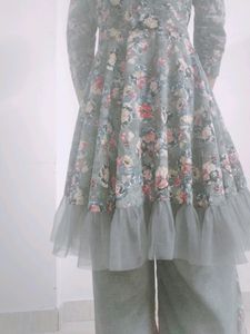 Dress With Palazzo,Big Duppata