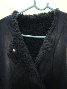 blue Sherpa-Lined Jacket