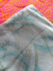 Elegant Blue Printed Saree