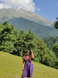 A Beautiful Purple Knee Length Dress