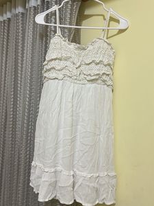 White Ruffle Sundress