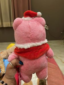 Pink Christmas Bear Plush