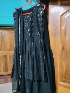 Black Sharara Set