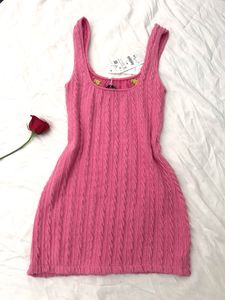 Zara Pink Knitted Dress