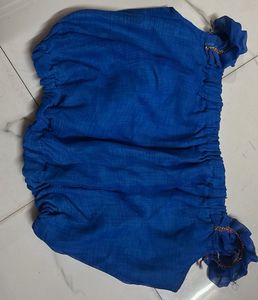 Blue Crop Top