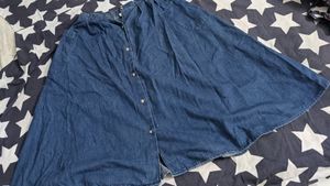 Full Denim Classic Skirt