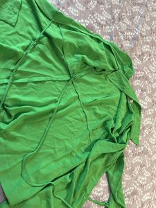 H&amp;m Green Wrap Dress