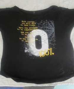Short Cum Crop Top Black