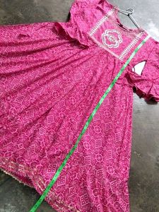 Pink Printed Kurta