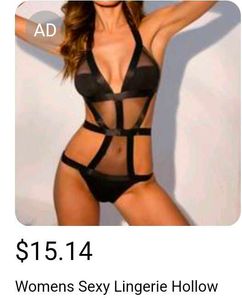 Black Mesh sexy bodysuit