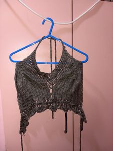 Backless Crochet Crop Top