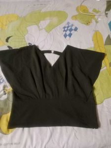 Olive Green Butterfuly Sleeves Top