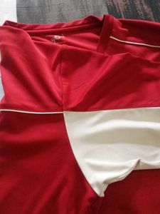 Red &amp; White Athletic T-Shirt