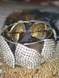 Sparkling Rhinestone Statement Bracelet