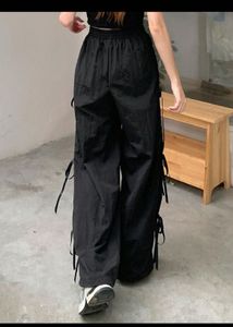 Y2k Strap Bow Wide Leg Korean Baggy Pants