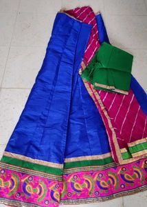 Blue green and ranipink chaniya choli navratri