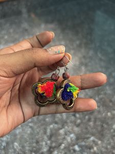 Colorful Clover Drop Earrings