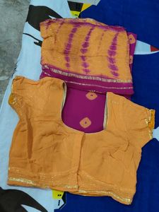 Pink &amp; Orange Saree