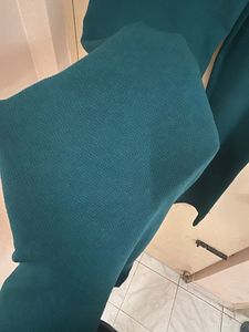 Teal Wide Leg Trousers