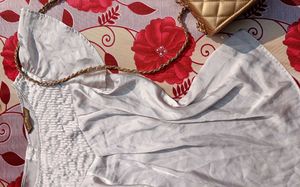 Vintage Cottage-Core Satin Top